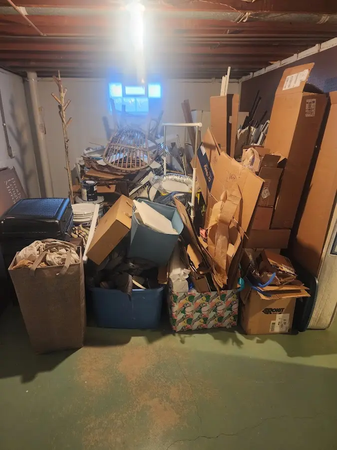 Roll-off dumpster container at job site for Concrete Dumpster Rental in Herkimer